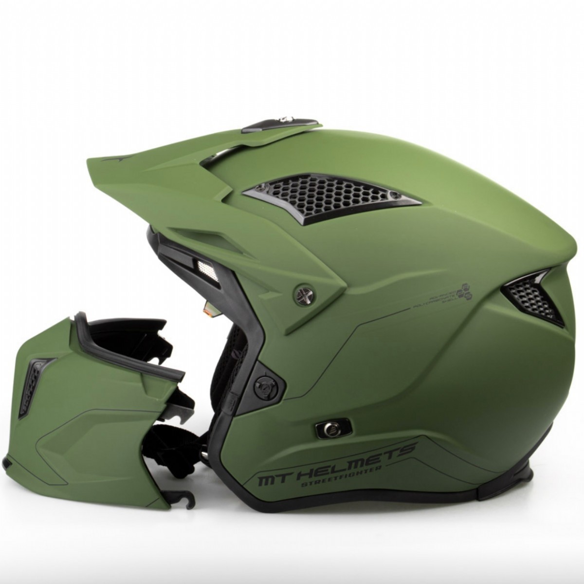 Casco Integrale MT Helmets Streetfighter SV - Nero Solido, Qualità Garantita Per Uso Off-road E Stradale